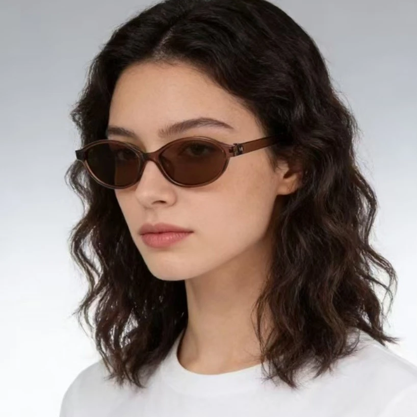 Sunglasses Uv400 - Small Oval Sunglasses Women Vintage Brand
