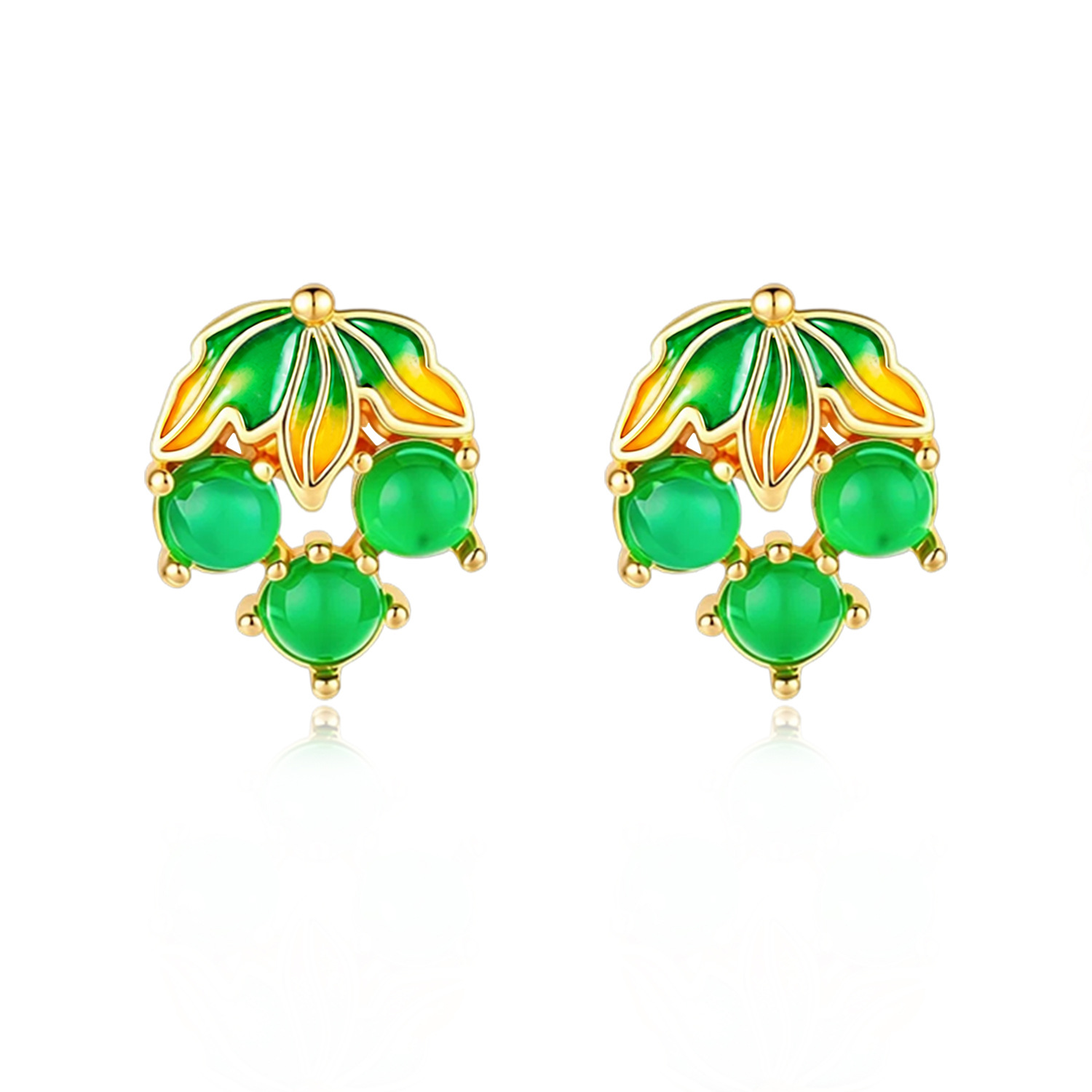 Burmese Jadeite Grape Earrings - đánh giá và giá Gold Plated Jewelry