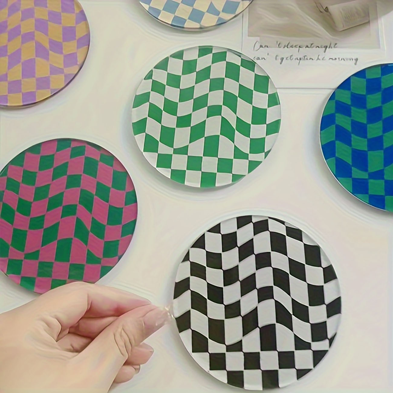 6 Pieces - Wooden Coasters, An - đánh giá và giá Marble Coaster Set