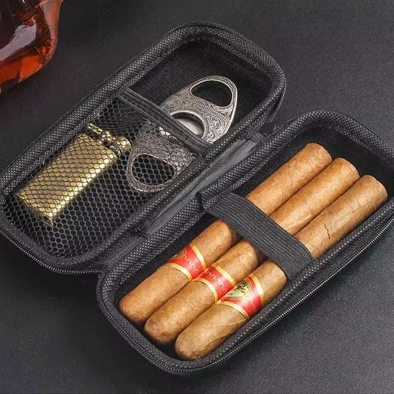 6-Count Portable Cigar Case Li - đánh giá và giá Premium Cigar Case