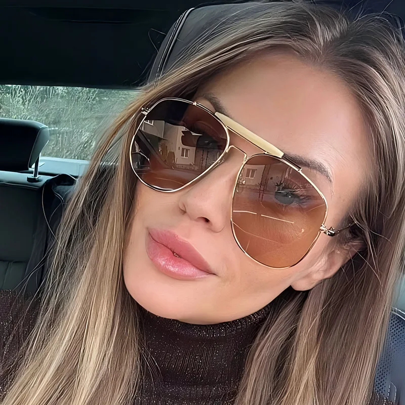 Retro Metal Double Bridge Pilo - đánh giá và giá Sunglasses Uv400