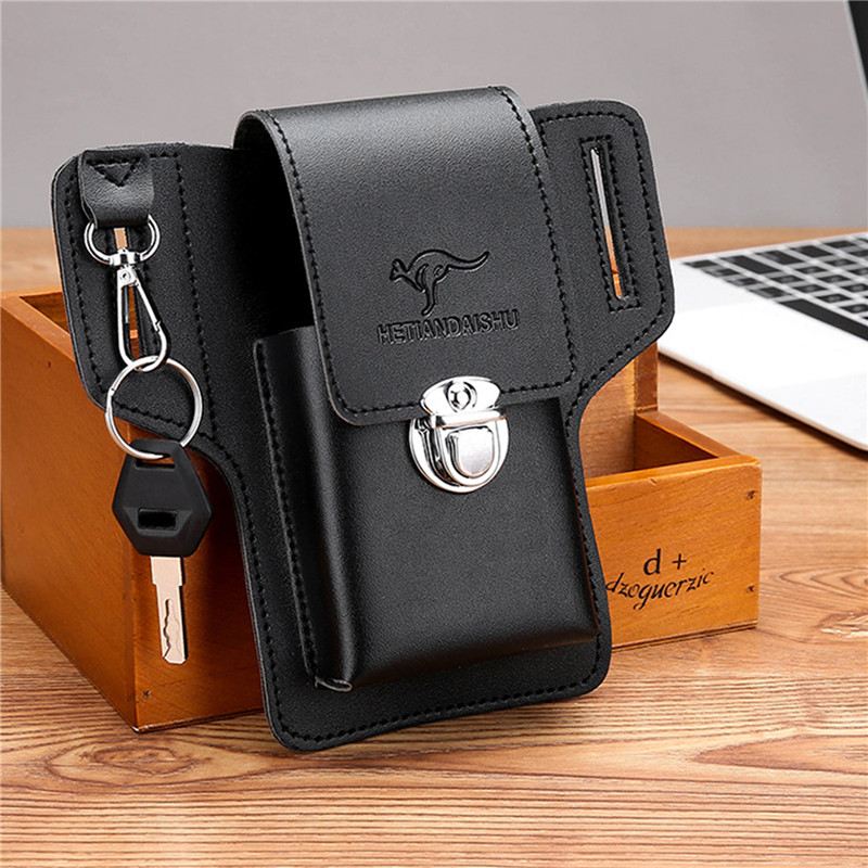 Men Belt Cellphone Loop Holste - đánh giá và giá Leather Wallet Men