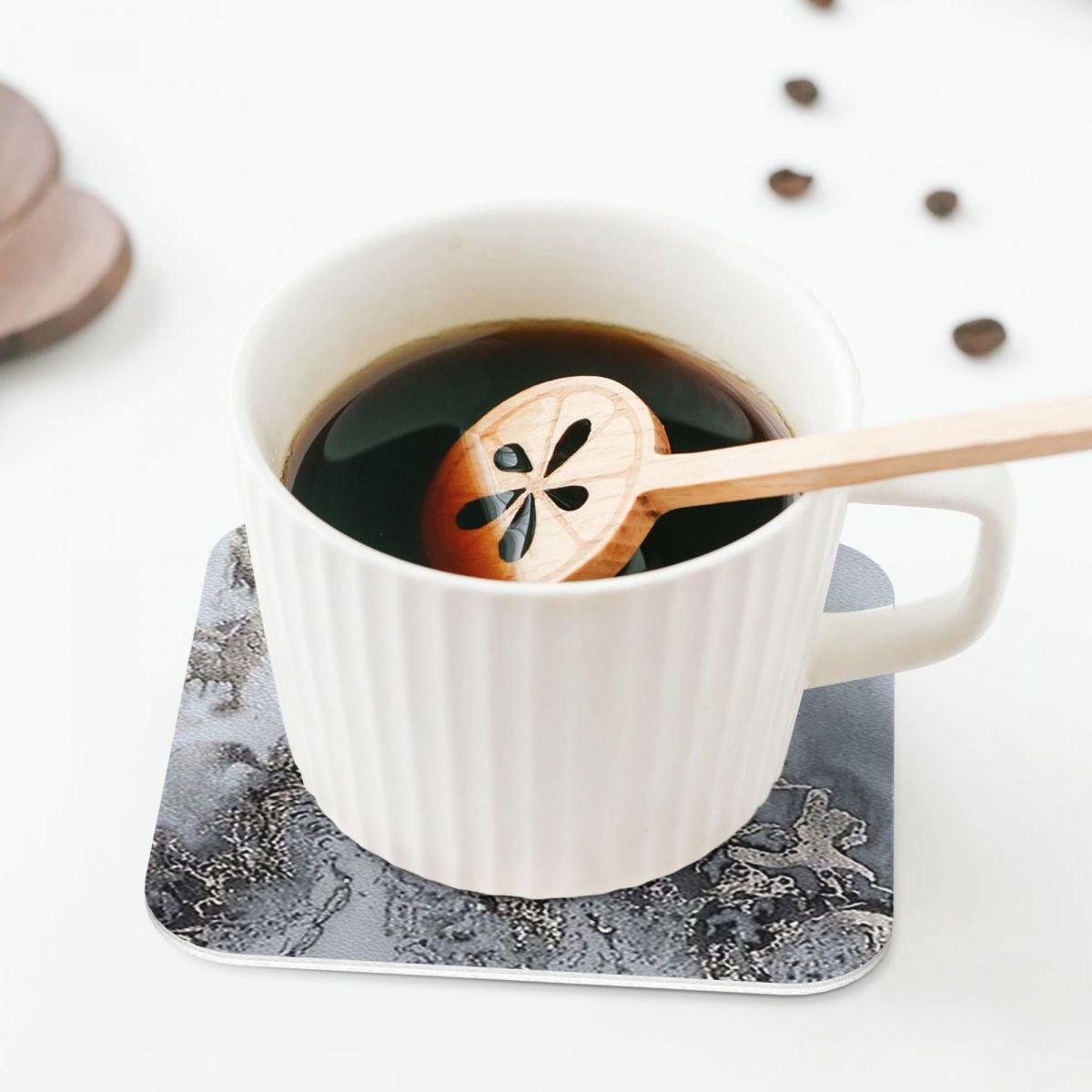 Grey And Silver Marbl Coasters - đánh giá và giá Marble Coaster Set